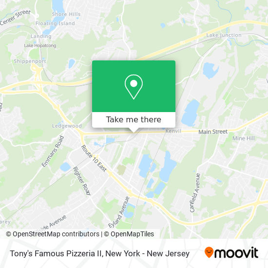 Tony's Famous Pizzeria II map