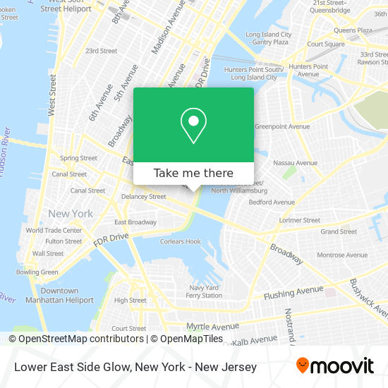 Mapa de Lower East Side Glow