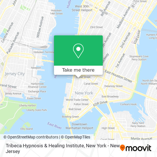 Tribeca Hypnosis & Healing Institute map