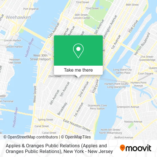 Apples & Oranges Public Relations map