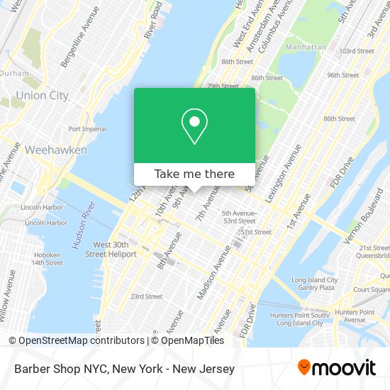 Mapa de Barber Shop NYC