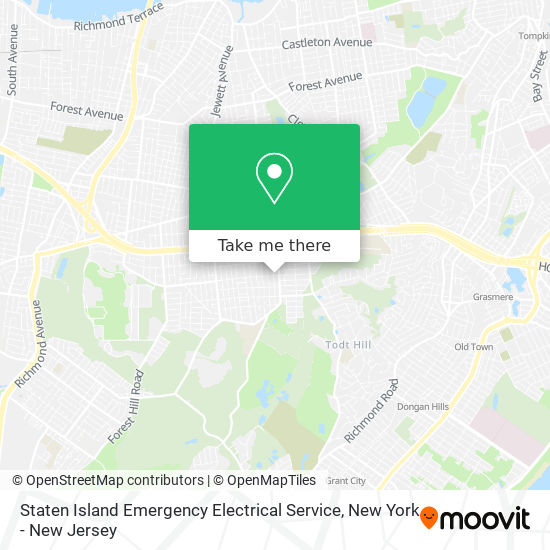 Staten Island Emergency Electrical Service map