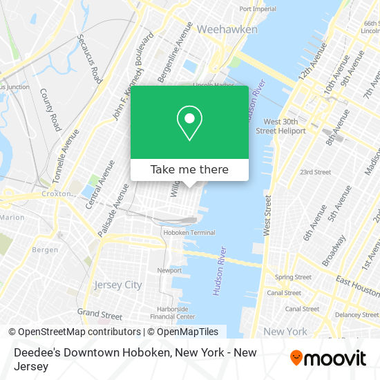 Mapa de Deedee's Downtown Hoboken