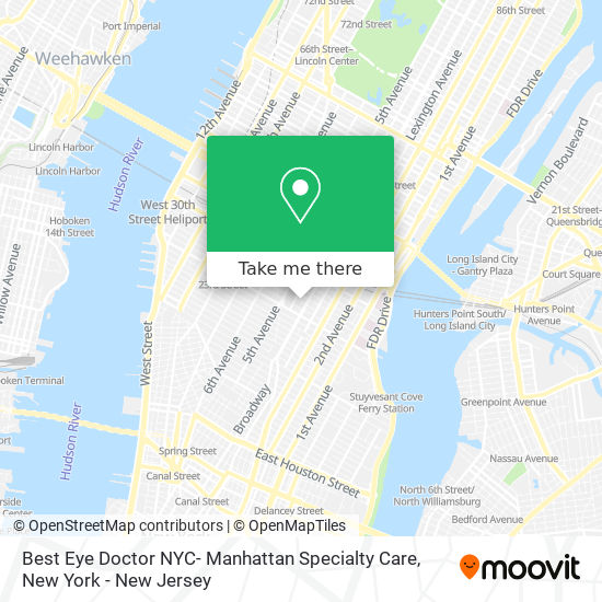 Mapa de Best Eye Doctor NYC- Manhattan Specialty Care