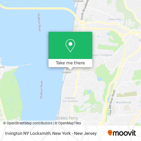 Irvington NY Locksmith map