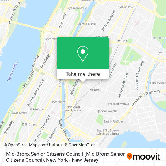 Mid-Bronx Senior Citizen's Council (Mid Bronx Senior Citizens Council) map