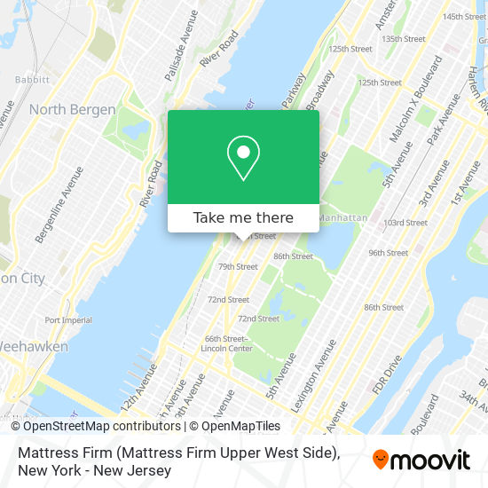 Mapa de Mattress Firm (Mattress Firm Upper West Side)