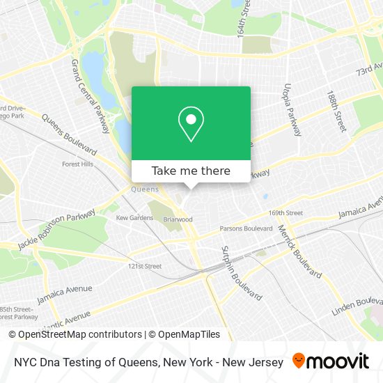 Mapa de NYC Dna Testing of Queens