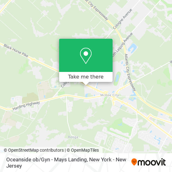 Mapa de Oceanside ob / Gyn - Mays Landing