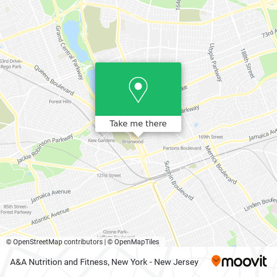 A&A Nutrition and Fitness map