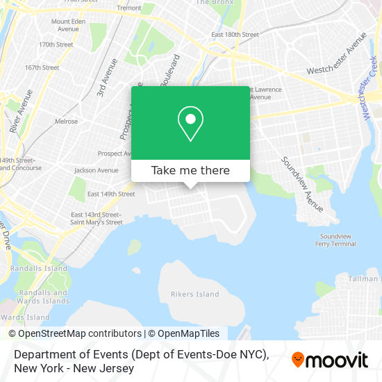 Mapa de Department of Events (Dept of Events-Doe NYC)