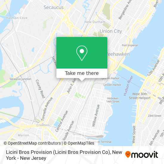 Licini Bros Provision map