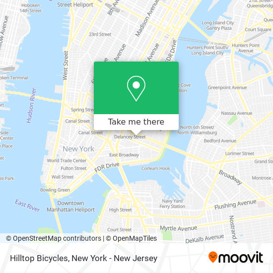 Hilltop Bicycles map
