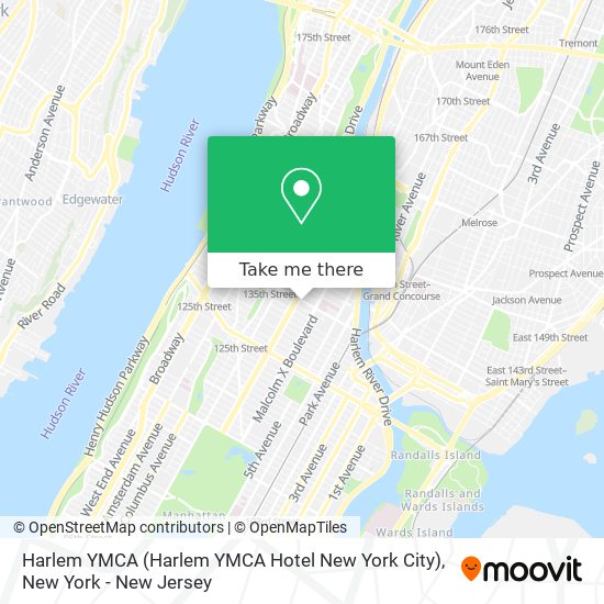 Mapa de Harlem YMCA (Harlem YMCA Hotel New York City)