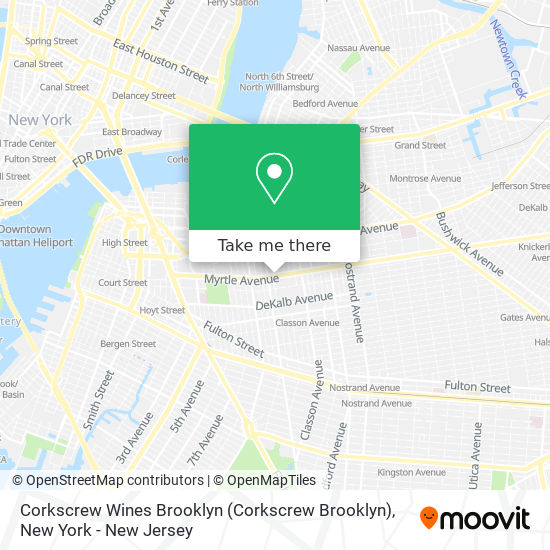 Corkscrew Wines Brooklyn (Corkscrew Brooklyn) map