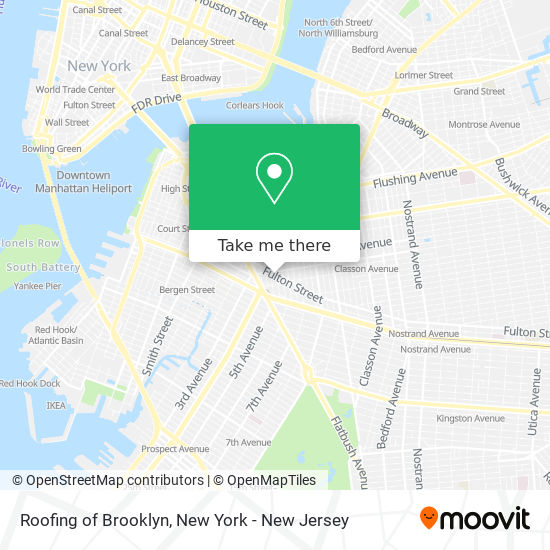 Roofing of Brooklyn map