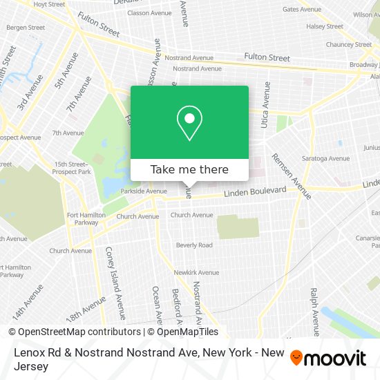Mapa de Lenox Rd & Nostrand Nostrand Ave