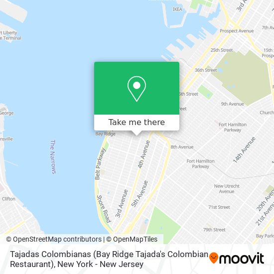 Mapa de Tajadas Colombianas (Bay Ridge Tajada's Colombian Restaurant)