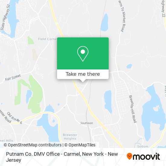 Putnam Co. DMV Office - Carmel map