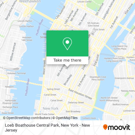 Loeb Boathouse Central Park map
