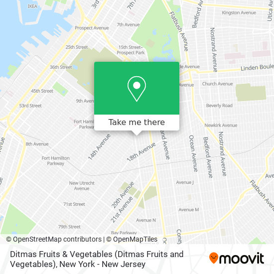 Mapa de Ditmas Fruits & Vegetables