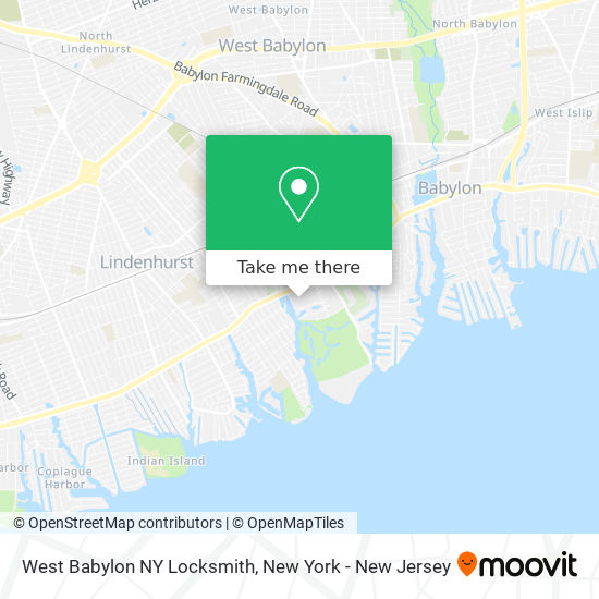 West Babylon NY Locksmith map