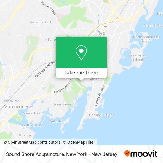 Sound Shore Acupuncture map