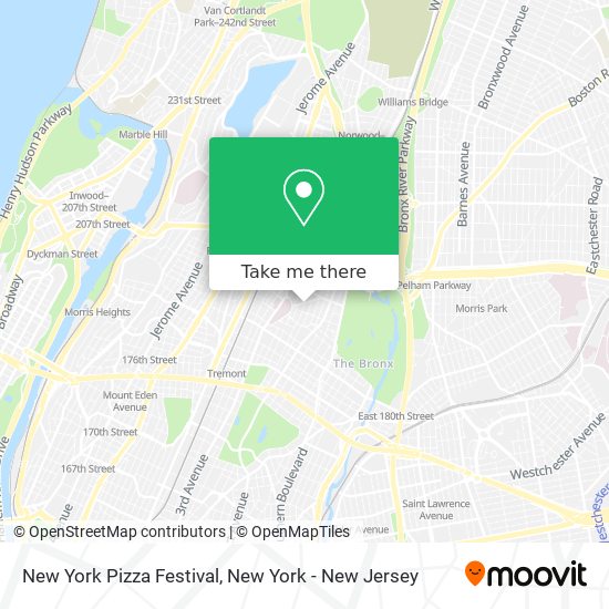 Mapa de New York Pizza Festival