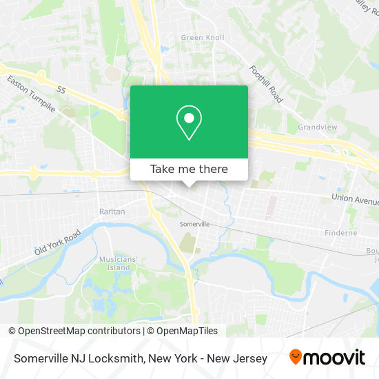 Mapa de Somerville NJ Locksmith