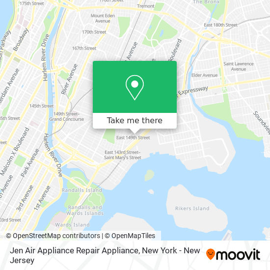 Mapa de Jen Air Appliance Repair Appliance