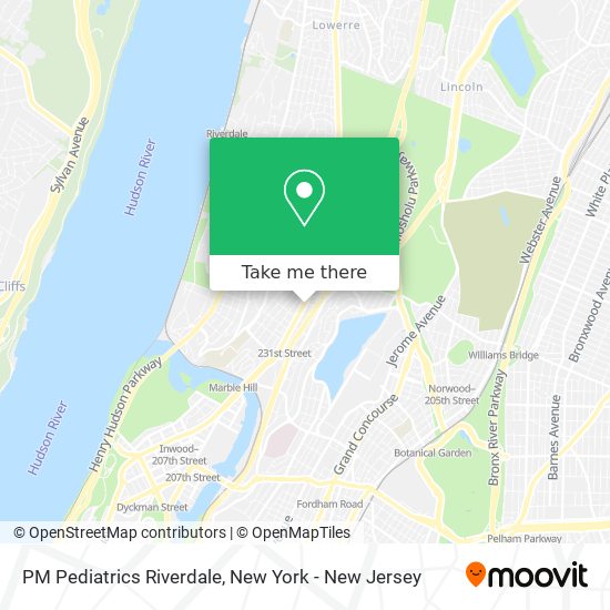 PM Pediatrics Riverdale map