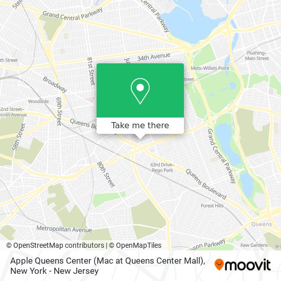 Mapa de Apple Queens Center (Mac at Queens Center Mall)