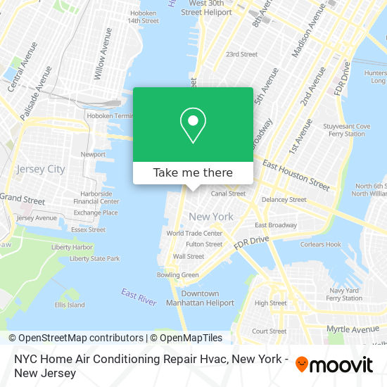 NYC Home Air Conditioning Repair Hvac map