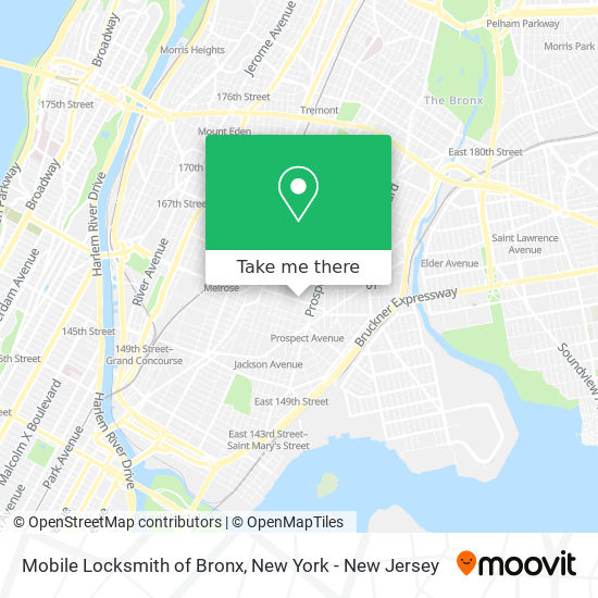 Mapa de Mobile Locksmith of Bronx