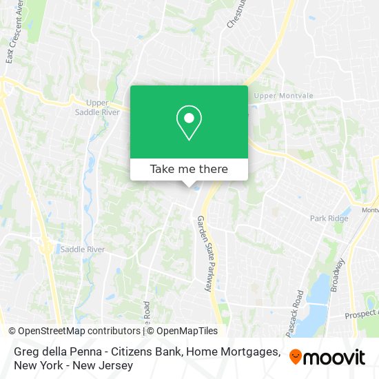 Greg della Penna - Citizens Bank, Home Mortgages map