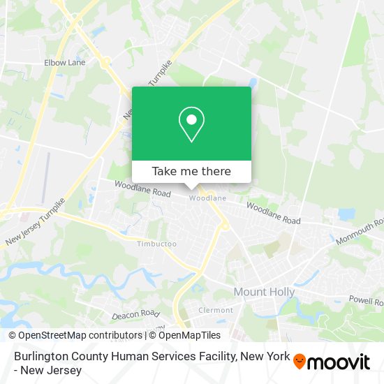 Mapa de Burlington County Human Services Facility