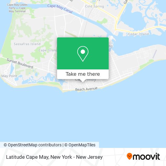 Latitude Cape May map