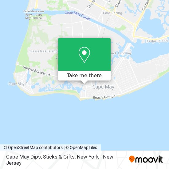 Cape May Dips, Sticks & Gifts map
