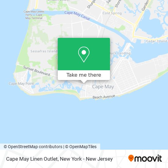 Mapa de Cape May Linen Outlet