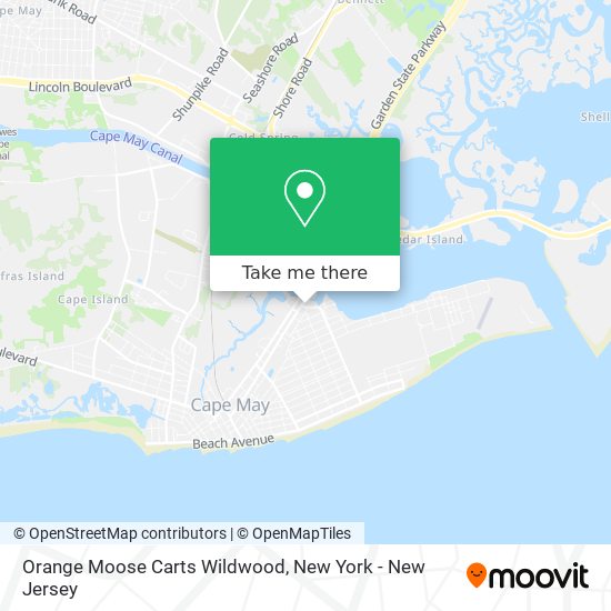 Mapa de Orange Moose Carts Wildwood