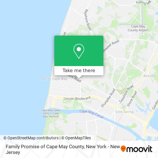 Mapa de Family Promise of Cape May County