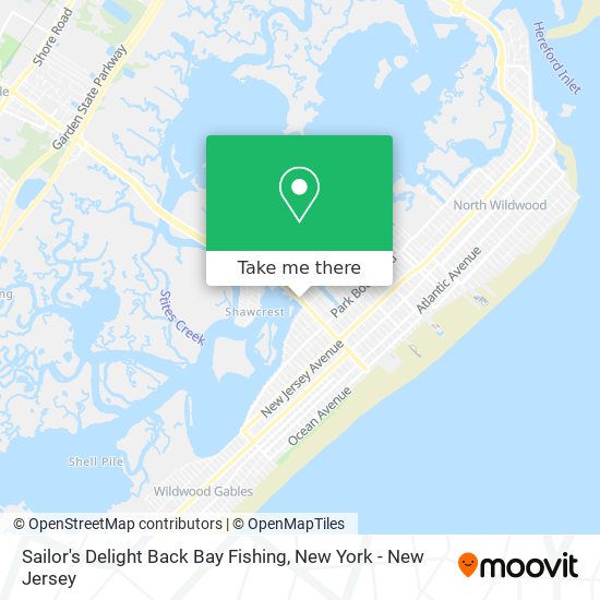 Mapa de Sailor's Delight Back Bay Fishing