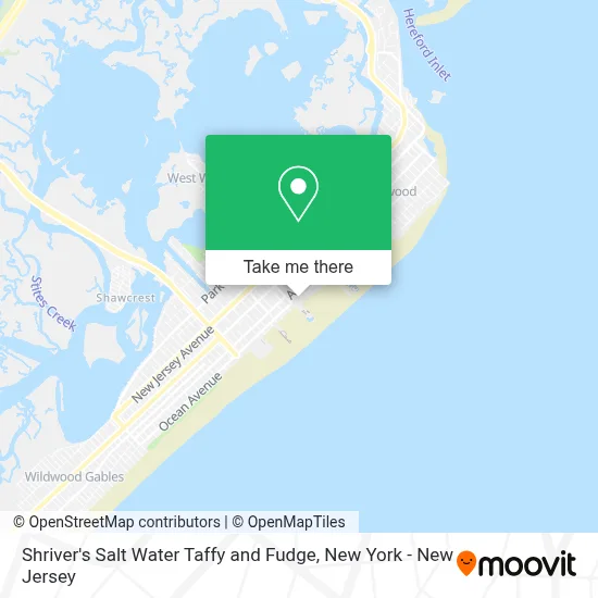 Shriver's Salt Water Taffy and Fudge map