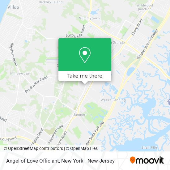 Angel of Love Officiant map