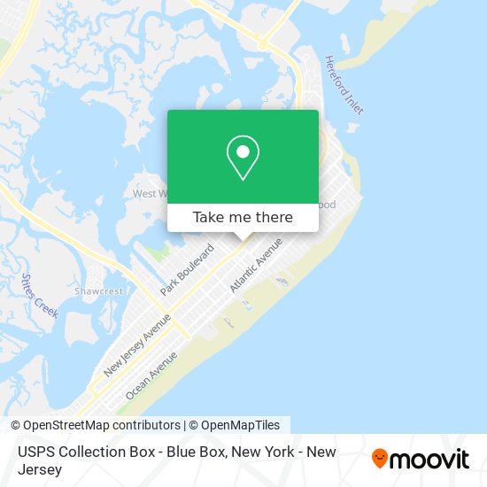 USPS Collection Box - Blue Box map