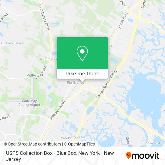 USPS Collection Box - Blue Box map