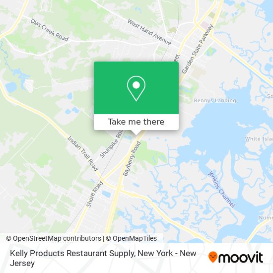 Kelly Products Restaurant Supply map