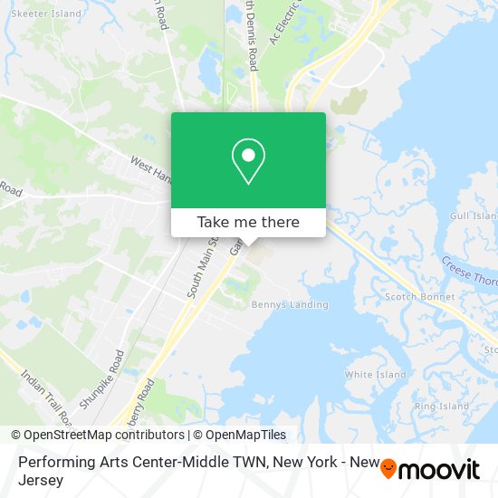 Mapa de Performing Arts Center-Middle TWN