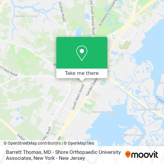 Barrett Thomas, MD - Shore Orthopaedic University Associates map