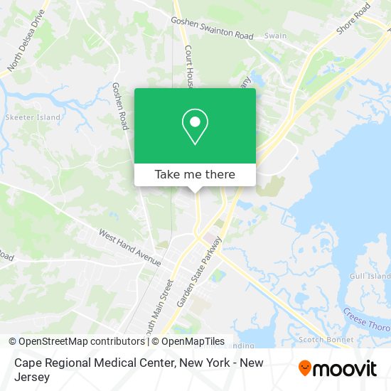 Cape Regional Medical Center map